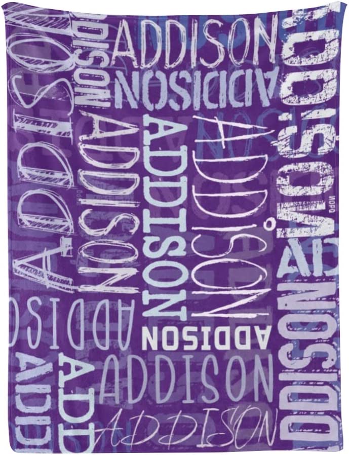 Personalized Name Word Art Multi Colors Fleece Blanket