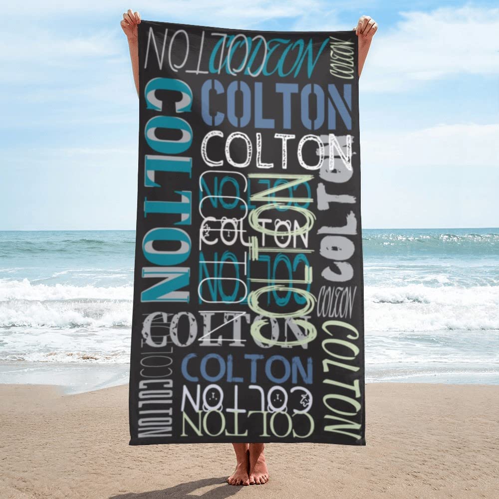 Personalized Word Name Arts Beach Towels 