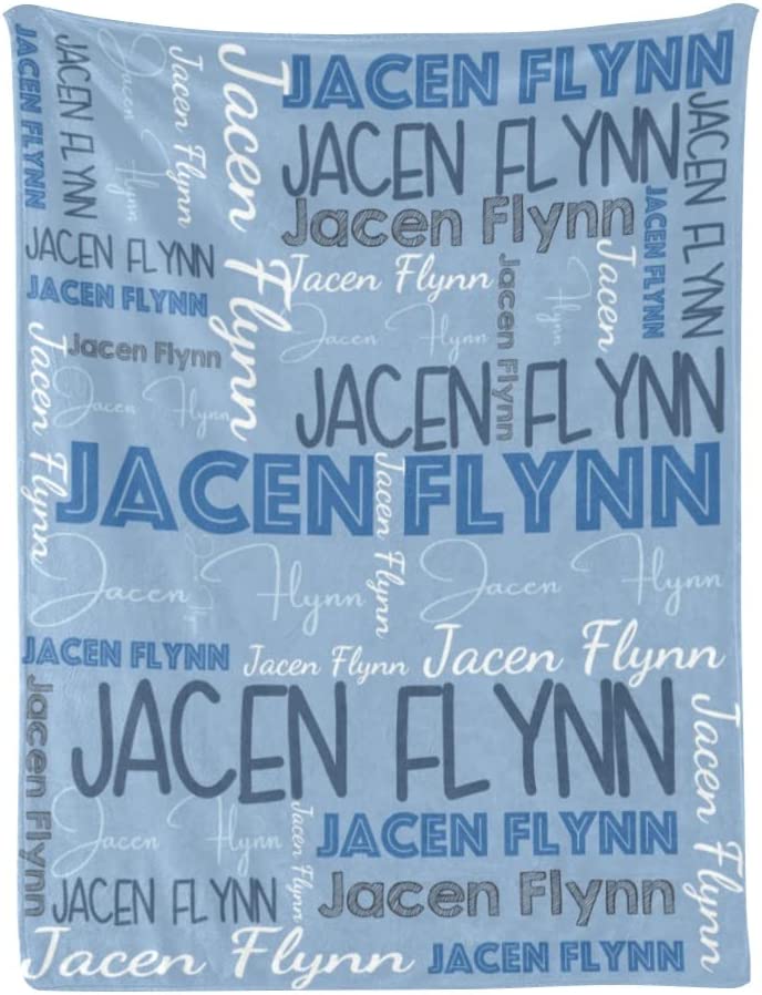 Personalized Cute Name Word Art Multi Colors Fleece Blanket