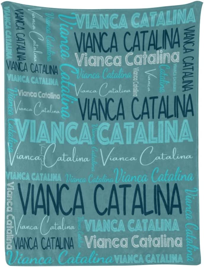 Personalized Cute Name Word Art Multi Colors Fleece Blanket