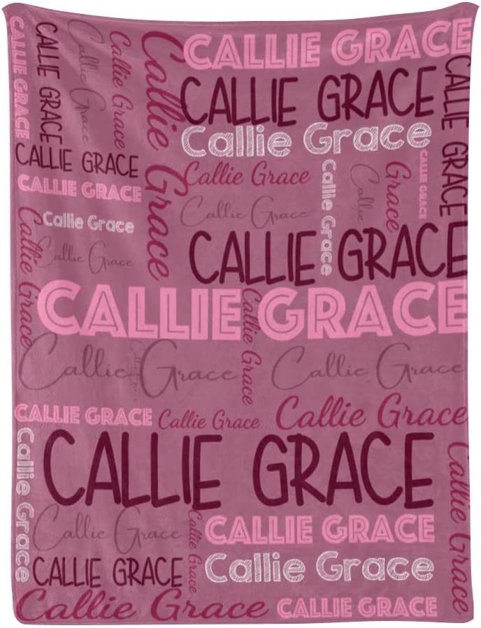 Personalized Cute Name Word Art Multi Colors Fleece Blanket