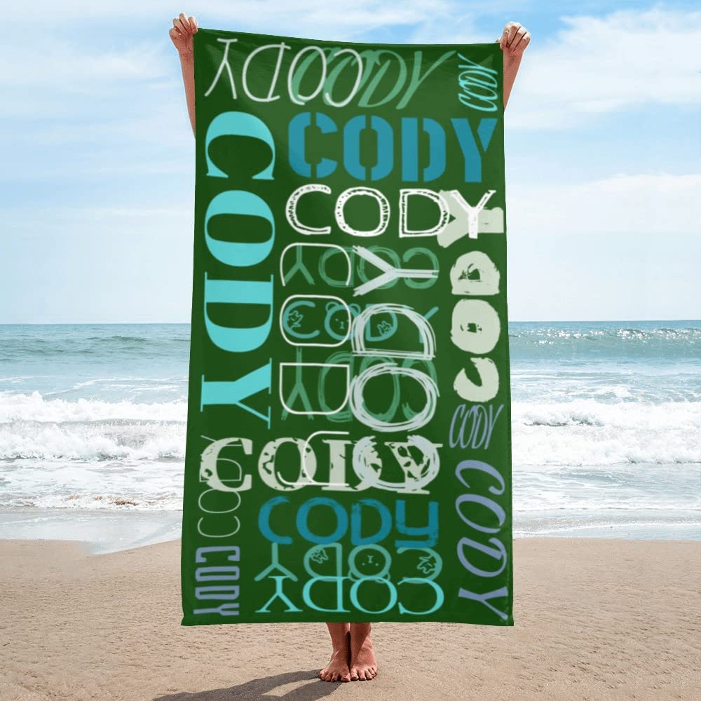 Personalized Word Name Arts Beach Towels 