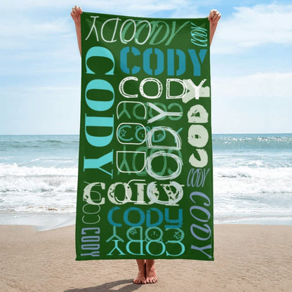 Personalized Word Name Arts Beach Towels 