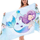 Mermaid On The Sea Personalized Kids Beach Towel