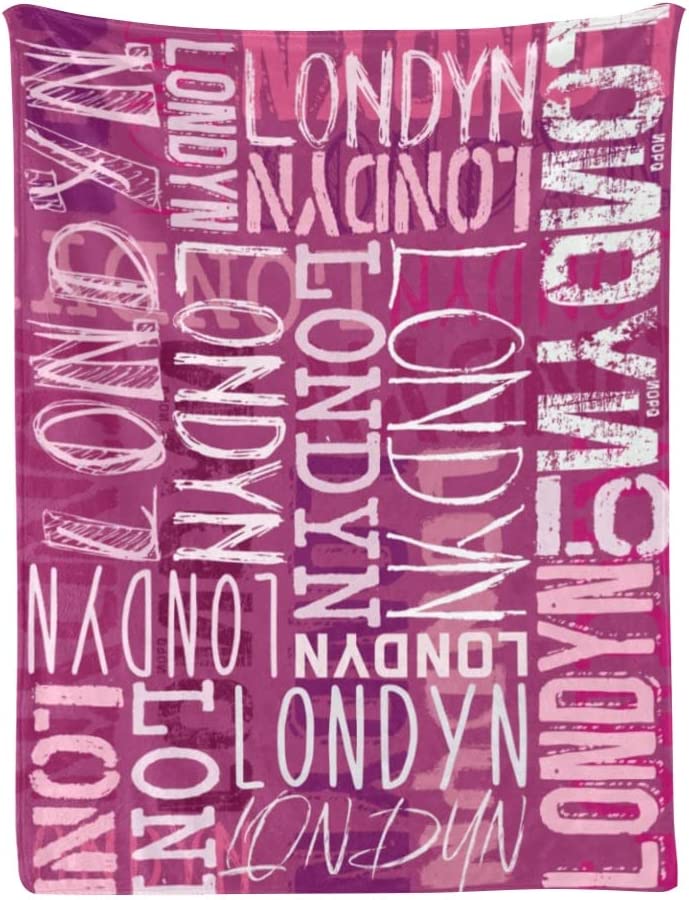 Personalized Name Word Art Multi Colors Fleece Blanket