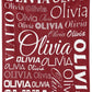 Personalized Cute Name Word Art Multi Colors Fleece Blanket