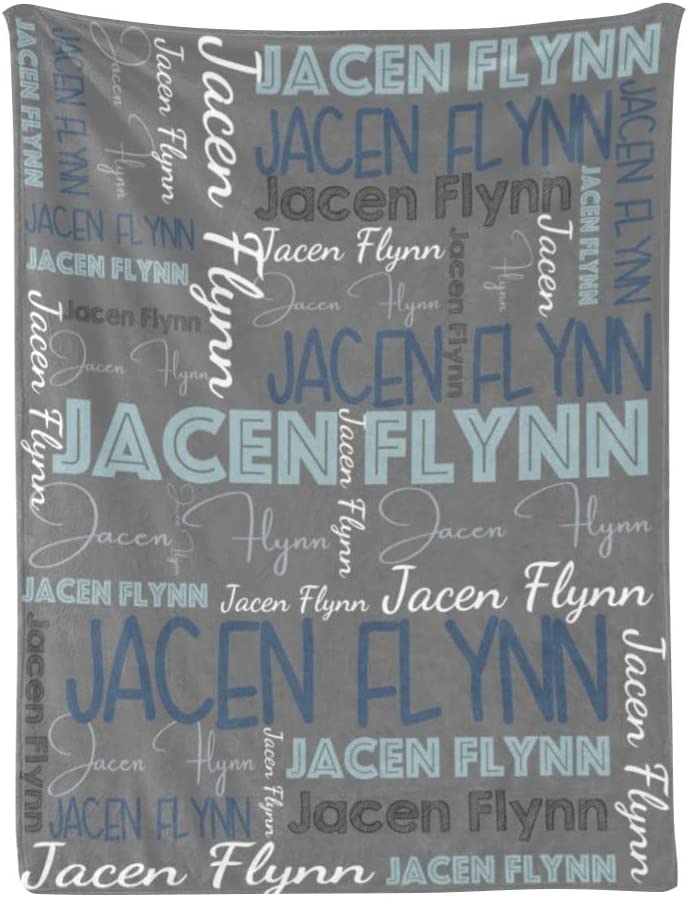 Personalized Cute Name Word Art Multi Colors Fleece Blanket