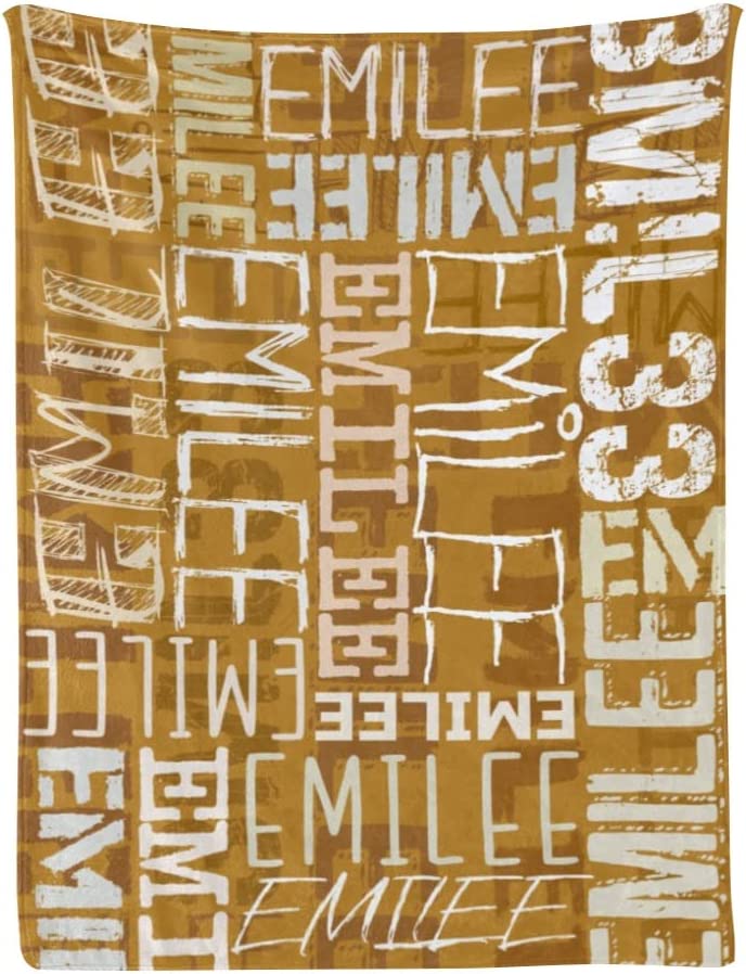 Personalized Name Word Art Multi Colors Fleece Blanket