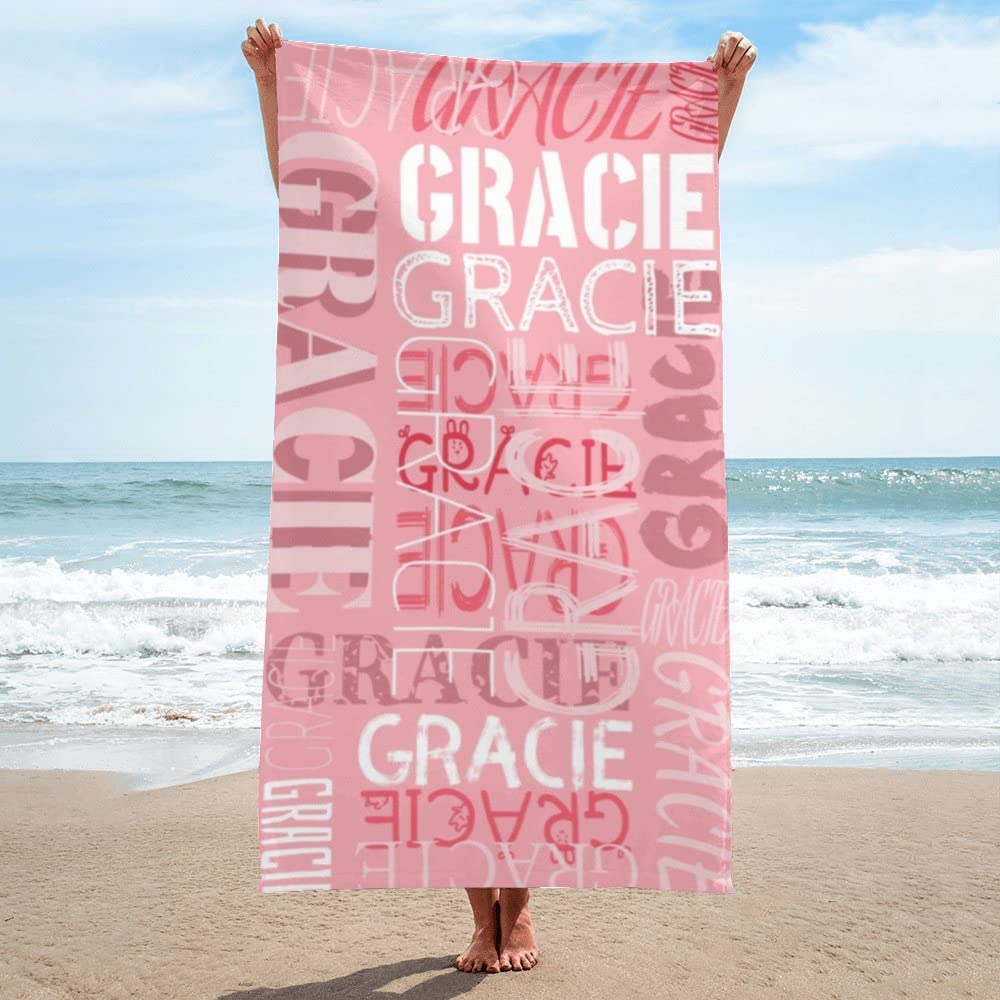 Personalized Word Name Arts Beach Towels 