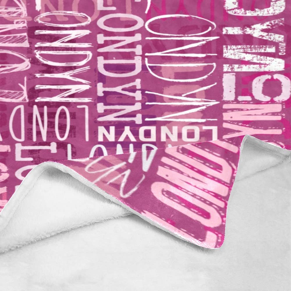 Personalized Name Word Art Multi Colors Fleece Blanket