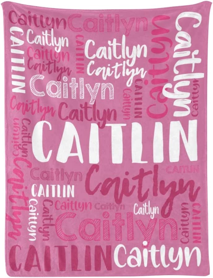 Personalized Cute Name Word Art Multi Colors Fleece Blanket