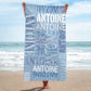 Personalized Word Name Arts Beach Towels 