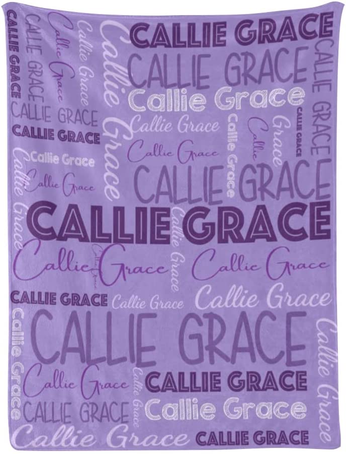 Personalized Cute Name Word Art Multi Colors Fleece Blanket
