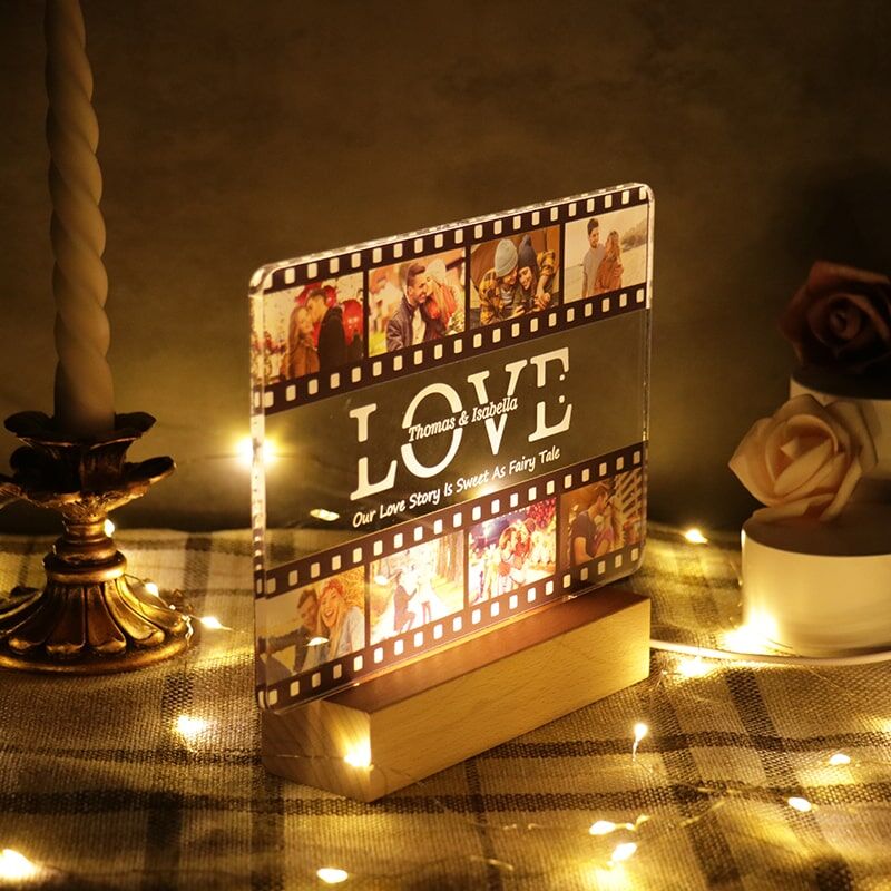 Custom Photo Engraved Night Lights Film Photo Light Home Gift For Love