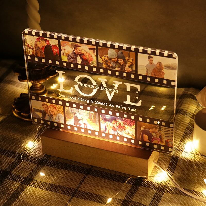 Custom Photo Engraved Night Lights Film Photo Light Home Gift For Love
