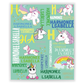 Custom Multi Unicorns Name Blankets With Initial