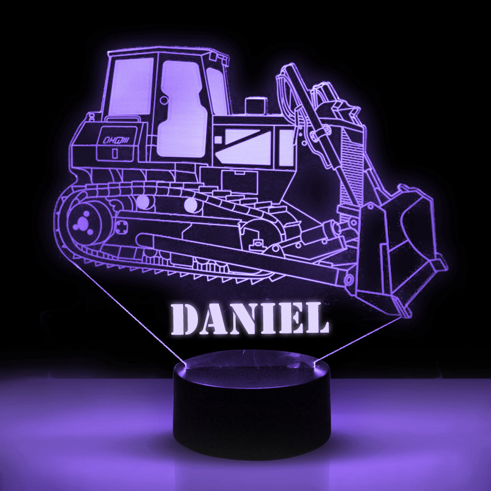 Personalized 7/16 Color Changing Excavator 3D Illusion Led Lamp