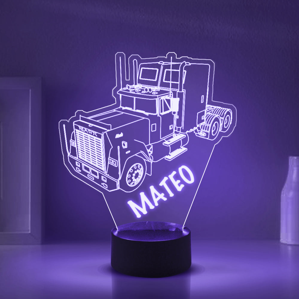 Personalized 7/16 Colors Changing Led Night Light Trailer Truck