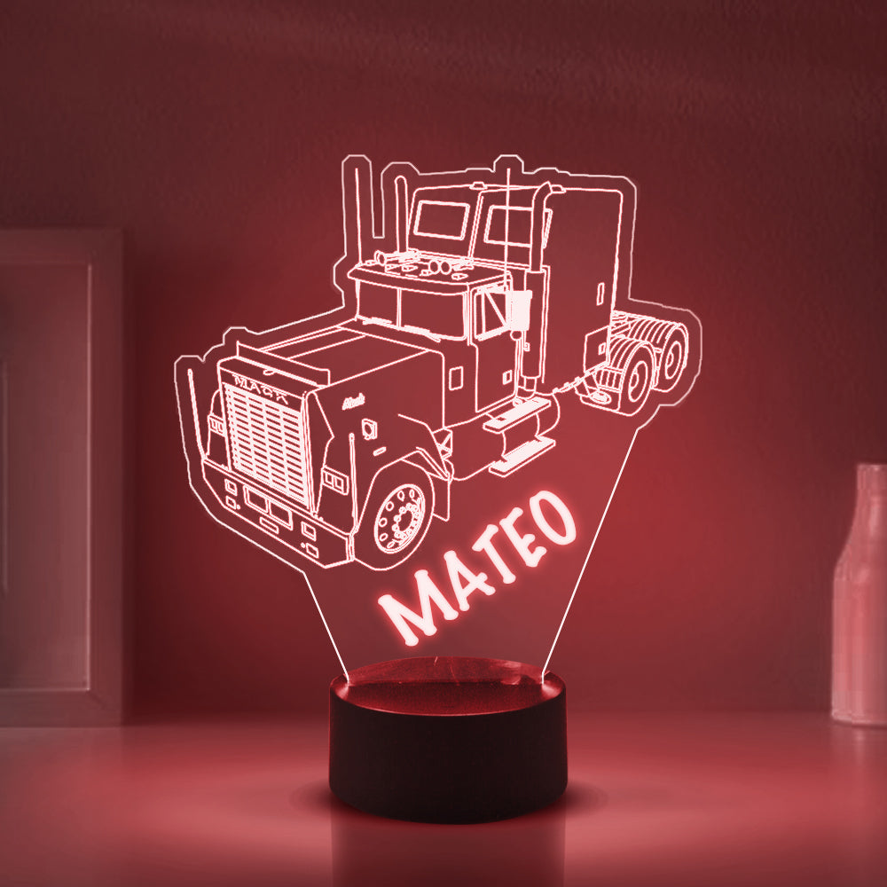 Personalized 7/16 Colors Changing Led Night Light Trailer Truck