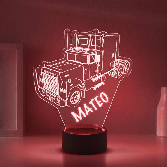 Personalized 7/16 Colors Changing Led Night Light Trailer Truck