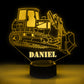 Personalized 7/16 Color Changing Excavator 3D Illusion Led Lamp