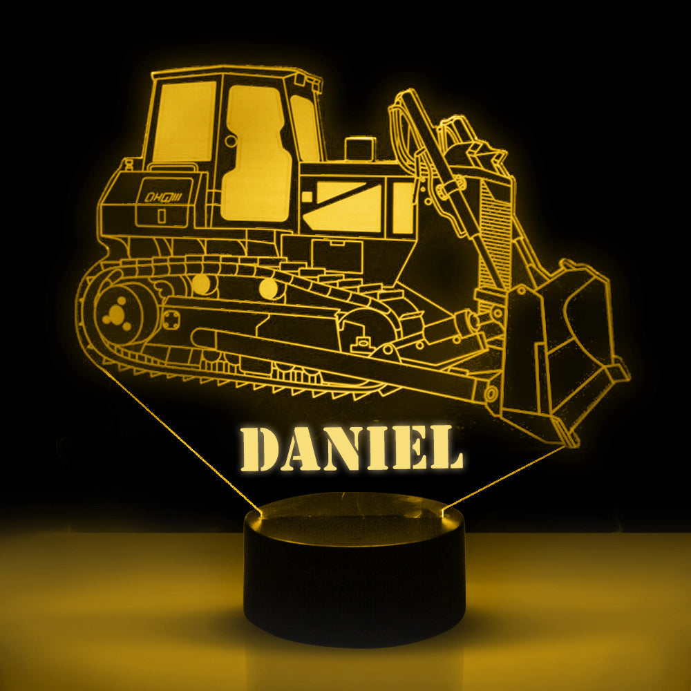 Personalized 7/16 Color Changing Excavator 3D Illusion Led Lamp