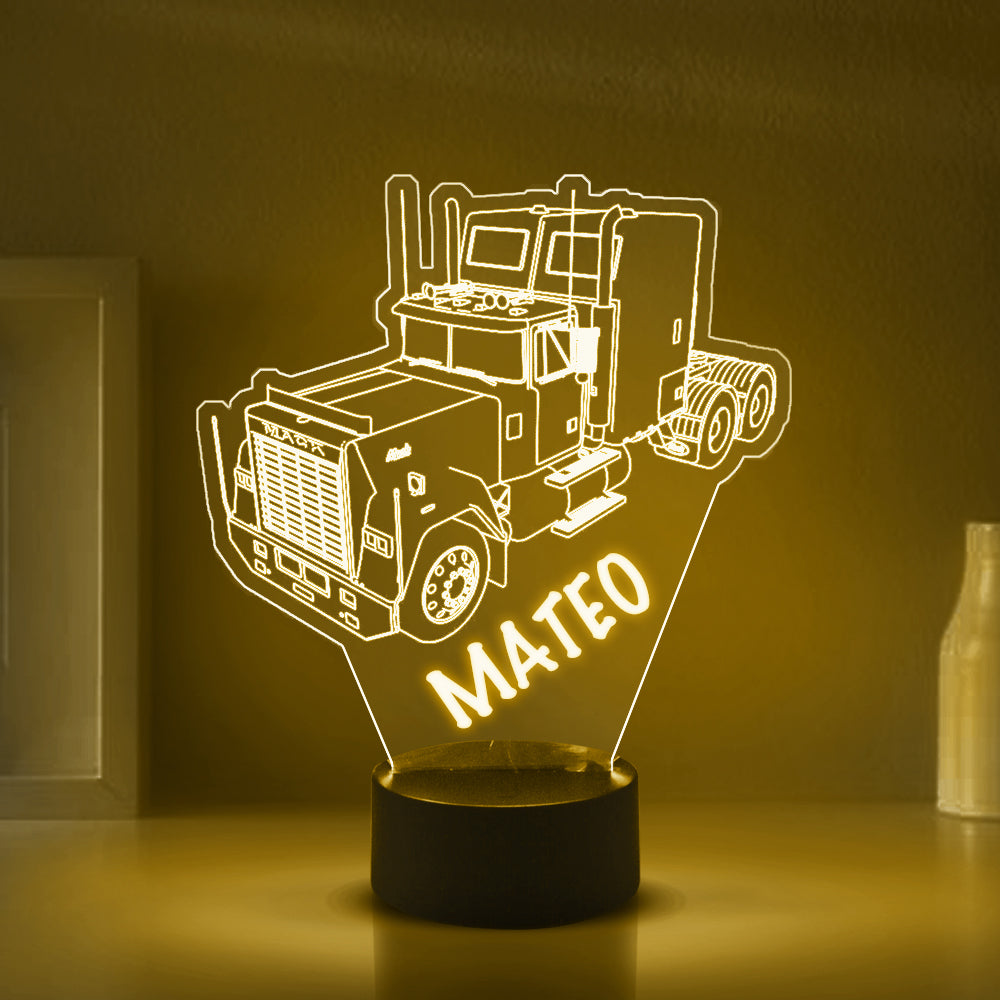 Personalized 7/16 Colors Changing Led Night Light Trailer Truck