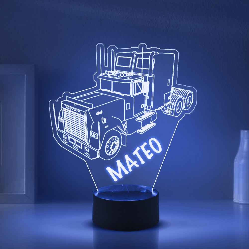 Personalized 7/16 Colors Changing Led Night Light Trailer Truck