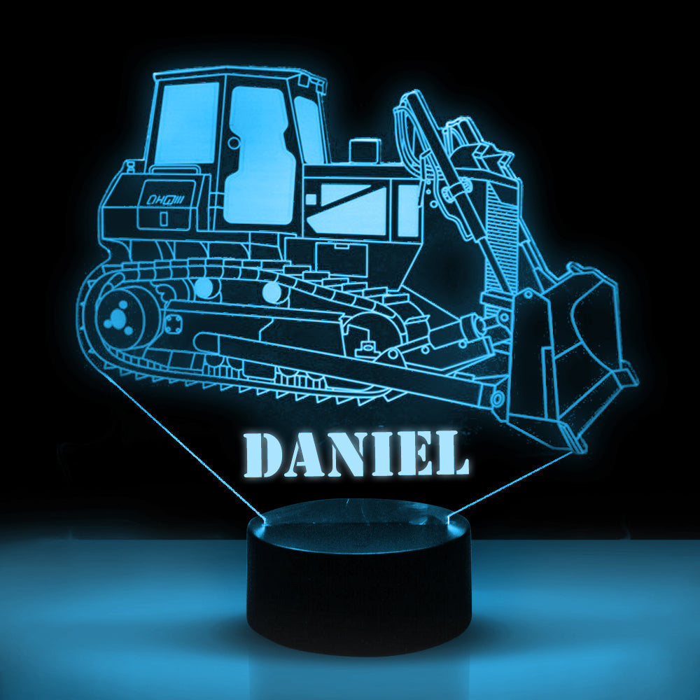 Personalized 7/16 Color Changing Excavator 3D Illusion Led Lamp