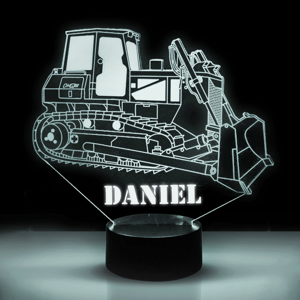 Personalized 7/16 Color Changing Excavator 3D Illusion Led Lamp