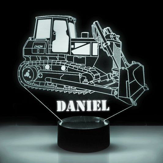 Personalized 7/16 Color Changing Excavator 3D Illusion Led Lamp