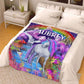 Personalized Magical Unicorn Fleece Blanket 06