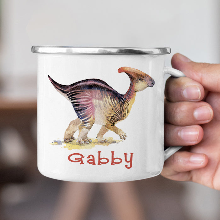 Personalized Multi Colors Rim Enamel Dinosaur Mug | 22112832