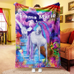 Personalized Magical Unicorn Fleece Blanket 06