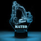 Personalized 7/16 Color Changing Excavator 3D Illusion Led Lamp