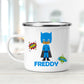 Personalized Super Hero Enamel Mug