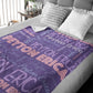 Personalized Cute Name Word Art Multi Colors Fleece Blanket