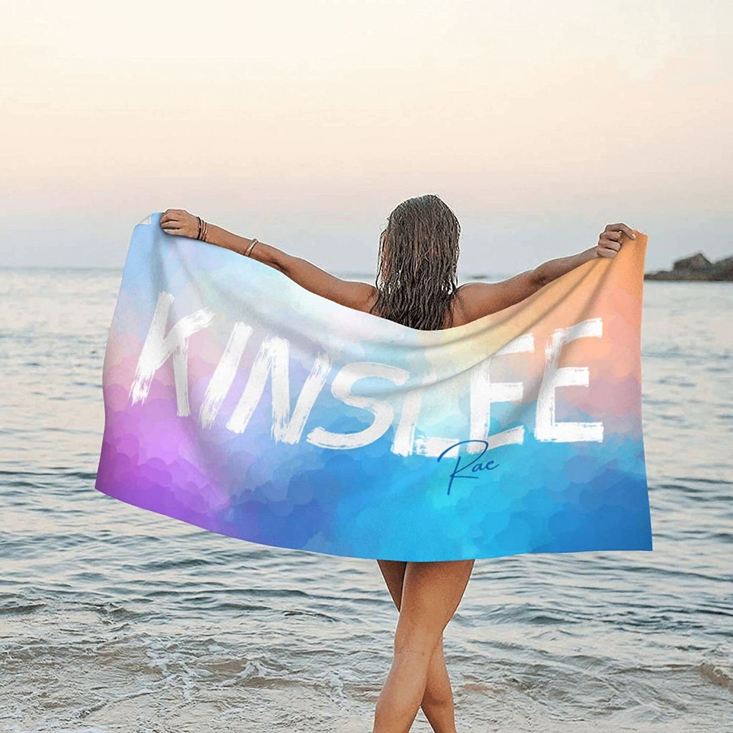 Personalized Beach Towel Tie Dye Stlye