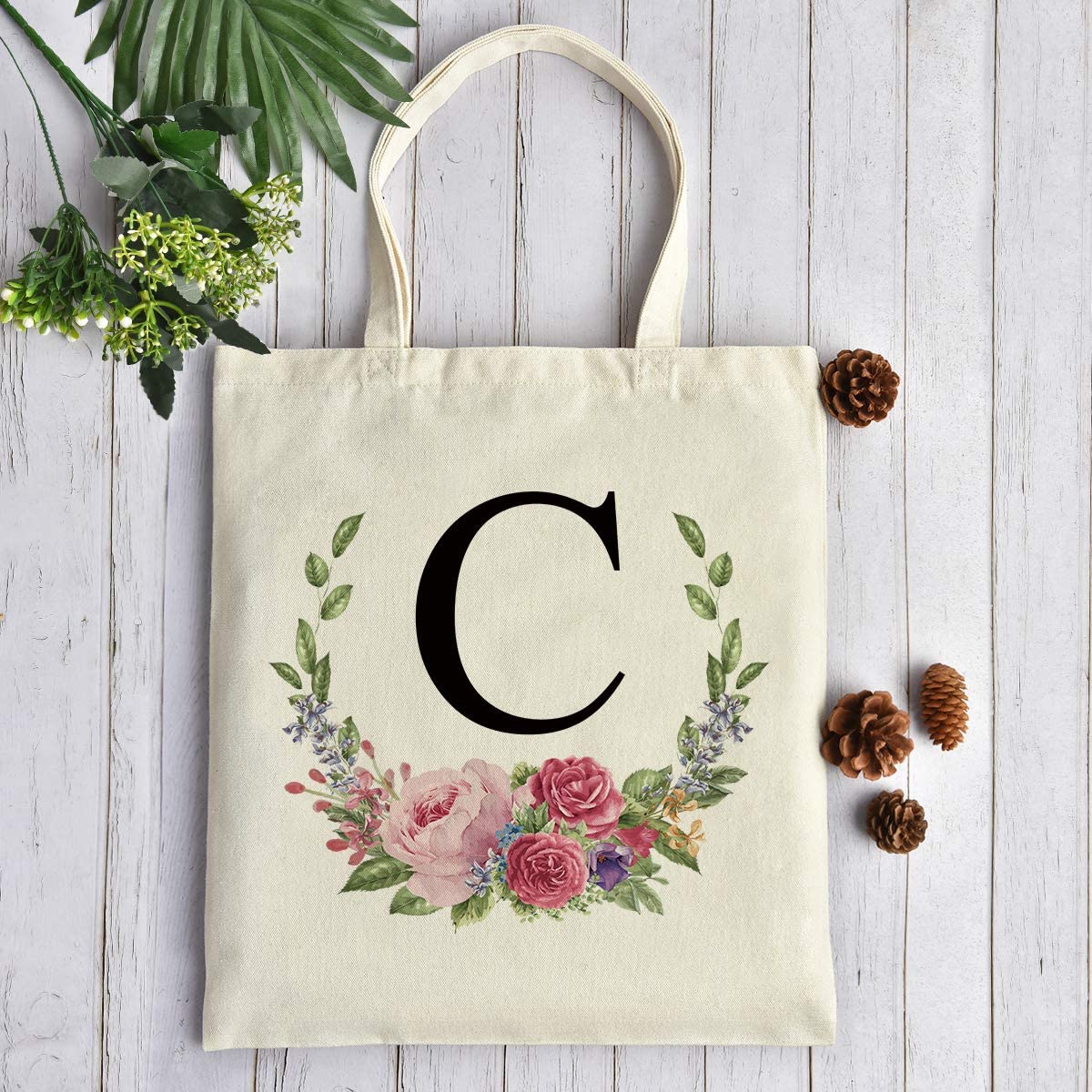 Personalized Tote Bag Floral