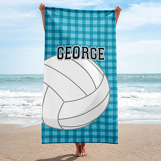Personalized Sports Volleyball Kids Beach Towel