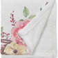 Personalized Minky Fleece Flower Baby Blanket Pink Roses