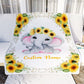 Personalized Sunflower Newborn Baby Girl Children Name Fleece Blanket | 110122