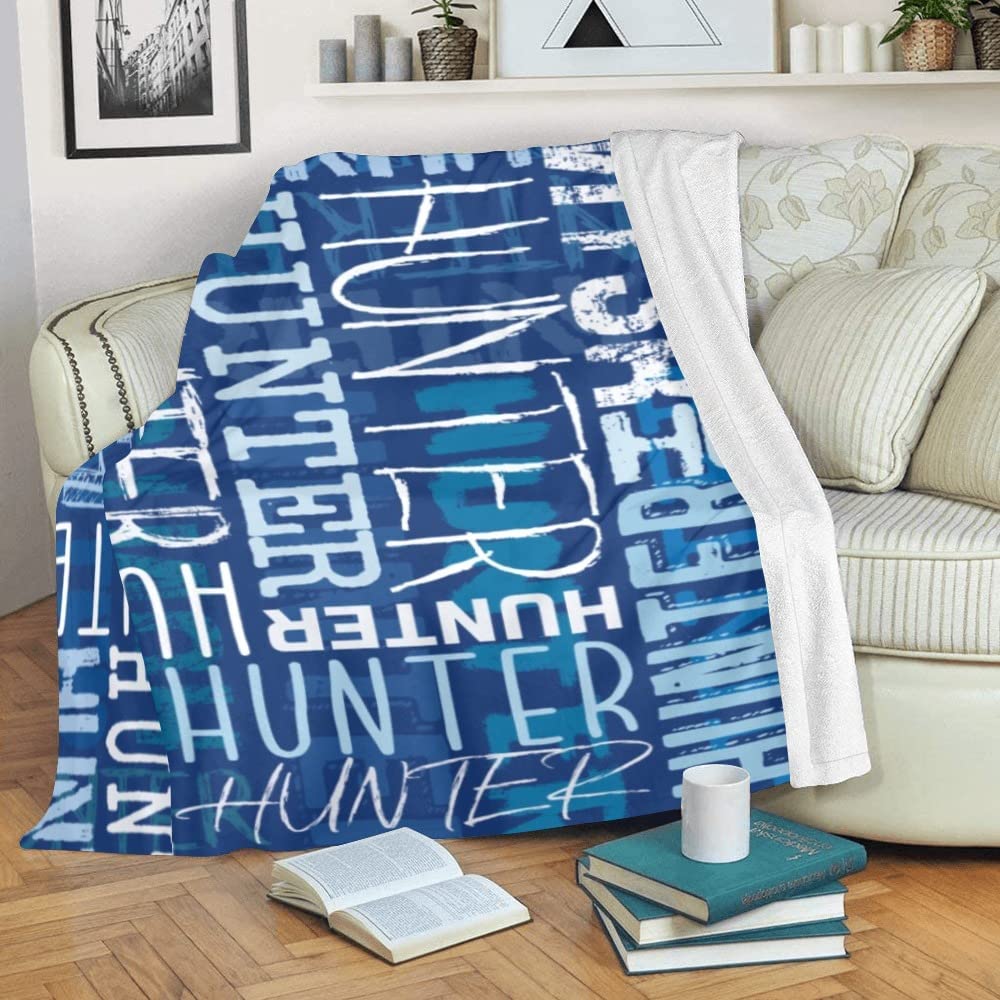 Personalized Name Word Art Multi Colors Fleece Blanket