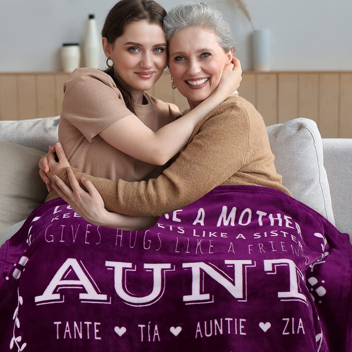 Personalized Mom/Nana/Auntie Blanket Best Aunt Ever