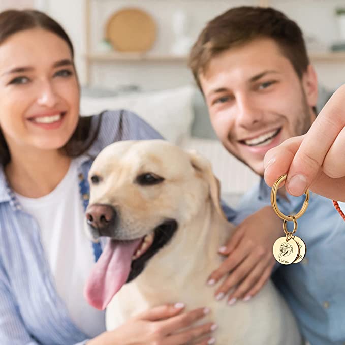 Personalized Pet Portrait Keychain