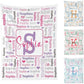 Personalized Initial With Name Art Fleece Blanket