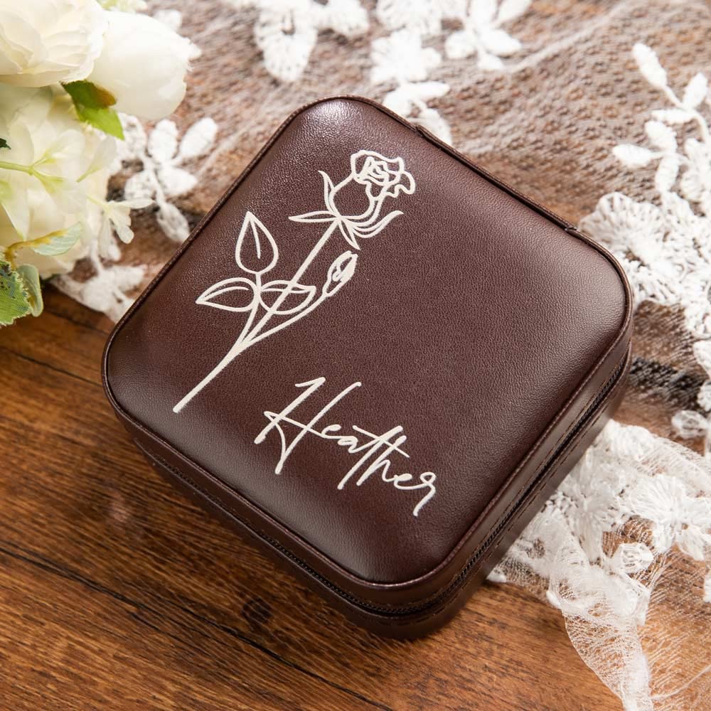 Personalized Mini Jewelry Travel Case