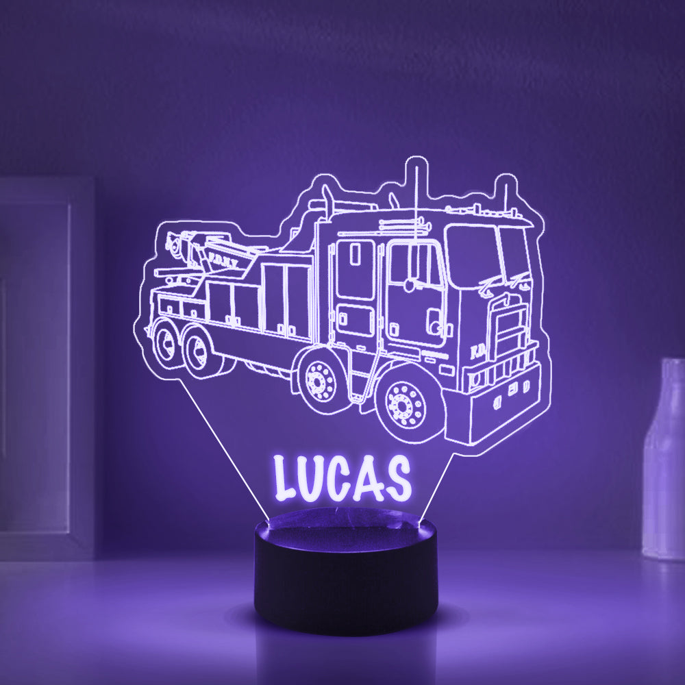 Personalized 7/16 Colors Changing Led Night Light Drilling Truck