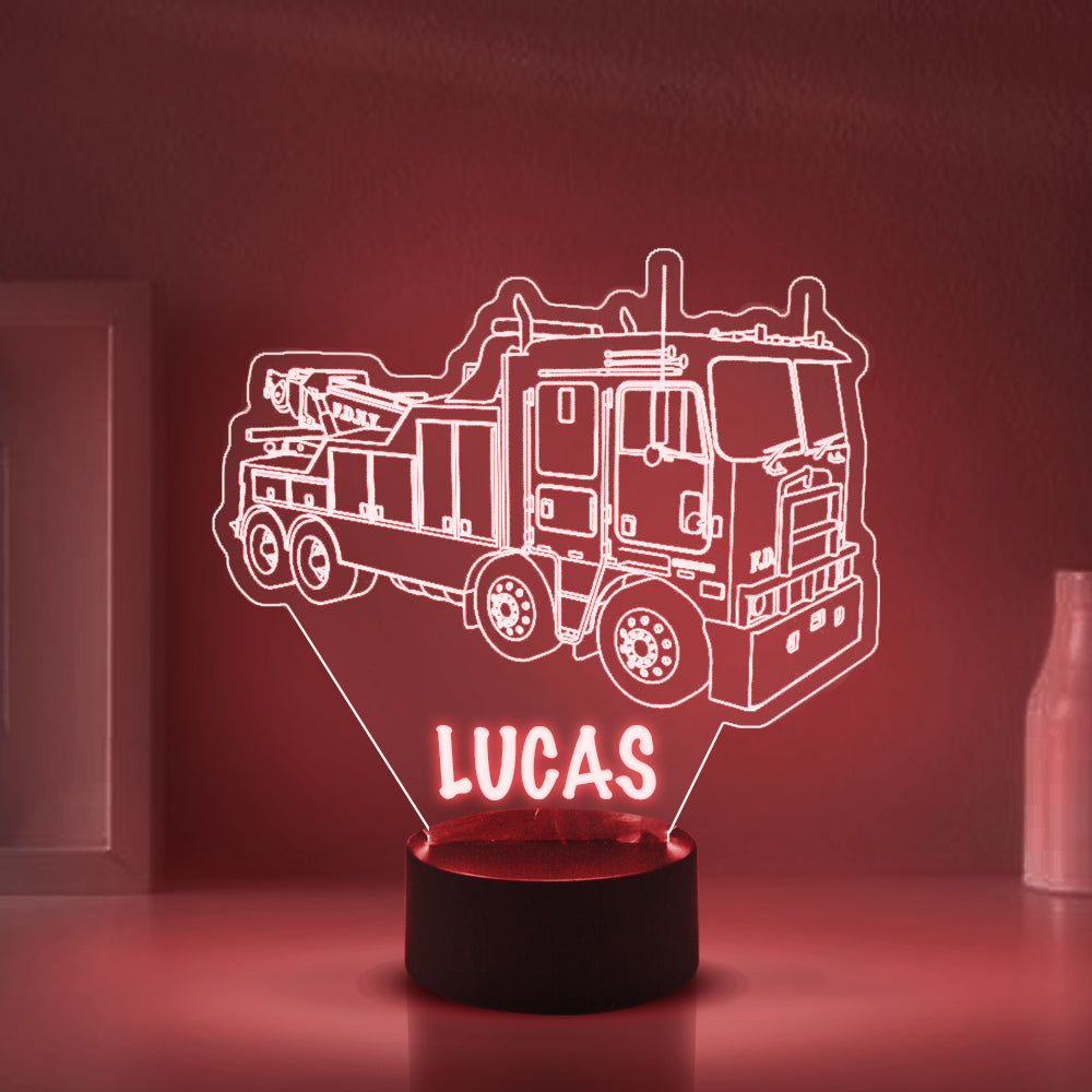Personalized 7/16 Colors Changing Led Night Light Drilling Truck