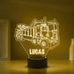 Personalized 7/16 Colors Changing Led Night Light Drilling Truck